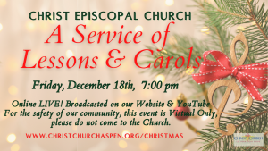 A Service of Lessons and Carols @ Christ Episcopal Church