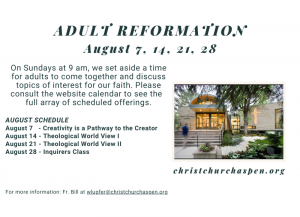 Adult Reformation @ Christ Episcopal Church