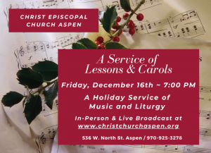 Lessons and Carols @ Christ Episcopal Church