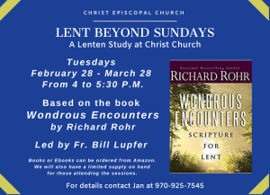 "Lent Beyond Sundays" A Lenten Study @ Christ Episcopal Church